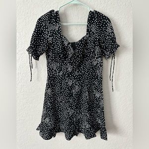 Nasty Gal Black & White Polka Dot Dress